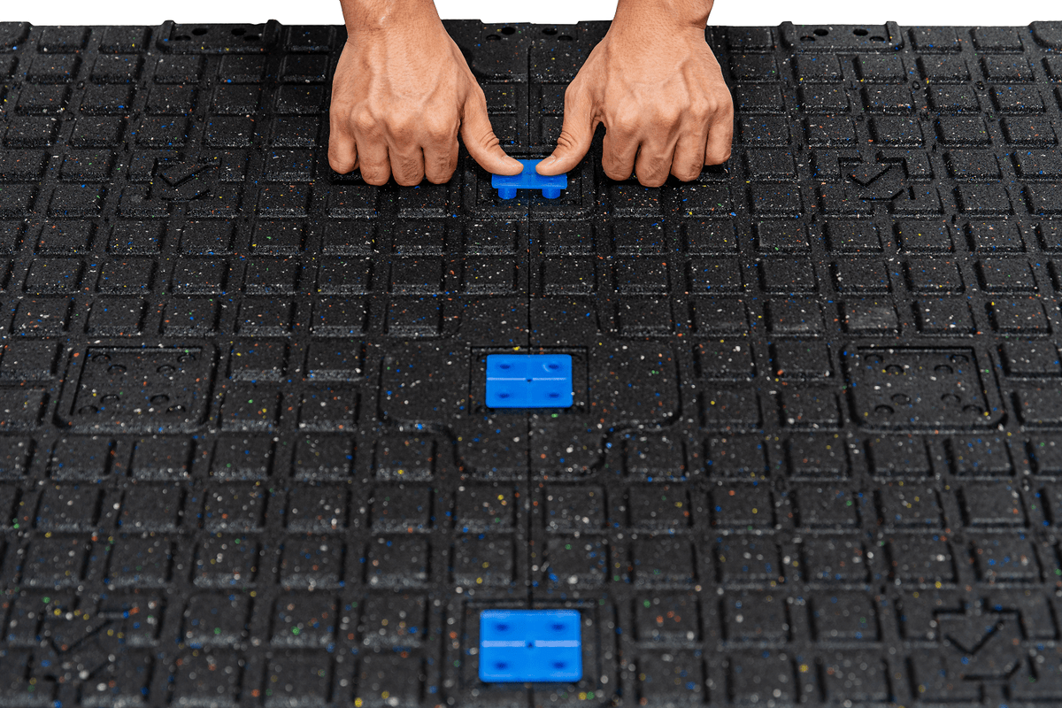 Fitnessboden Premium Connect Fliese 1000 x 1000 x 20 mm - Bodenschutzmatte - Fliese