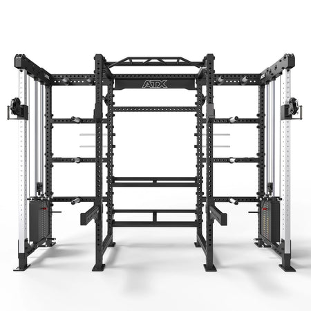 ATX® Cable Cross Rack mit 2 x 90 kg Steckgewichten und vielen Extras - Power Rack mit Kabelzug
