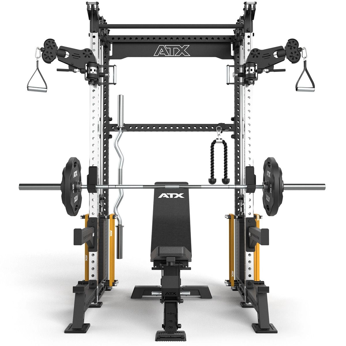 ATX® Cable Half Rack mit 2 x 90 kg Steckgewichten - Half Rack mit Dual Kabelzug