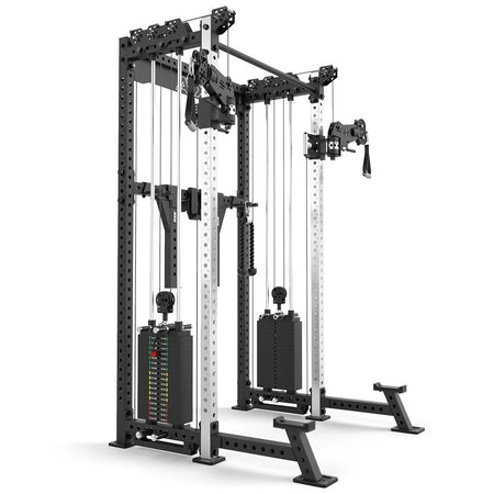 ATX® Cable Half Rack mit 2 x 90 kg Steckgewichten - Half Rack mit Dual Kabelzug