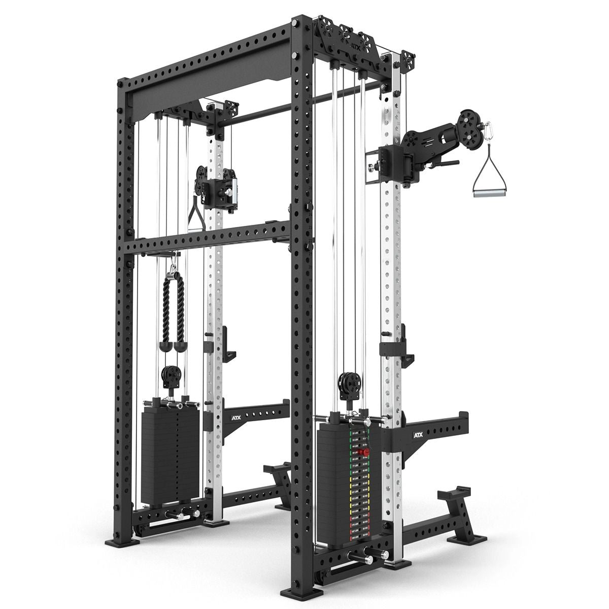 ATX® Cable Half Rack mit 2 x 90 kg Steckgewichten - Half Rack mit Dual Kabelzug
