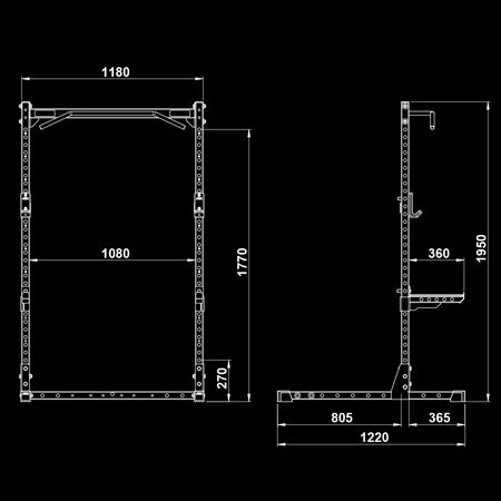 ATX® Half Rack 510 - Höhe 195 cm - Half Rack