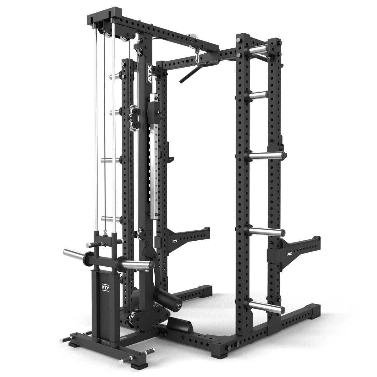 ATX® Half Rack 780 Komplettstation inkl. Extension und Plate Load Latzug - Half Rack mit Kabelzug