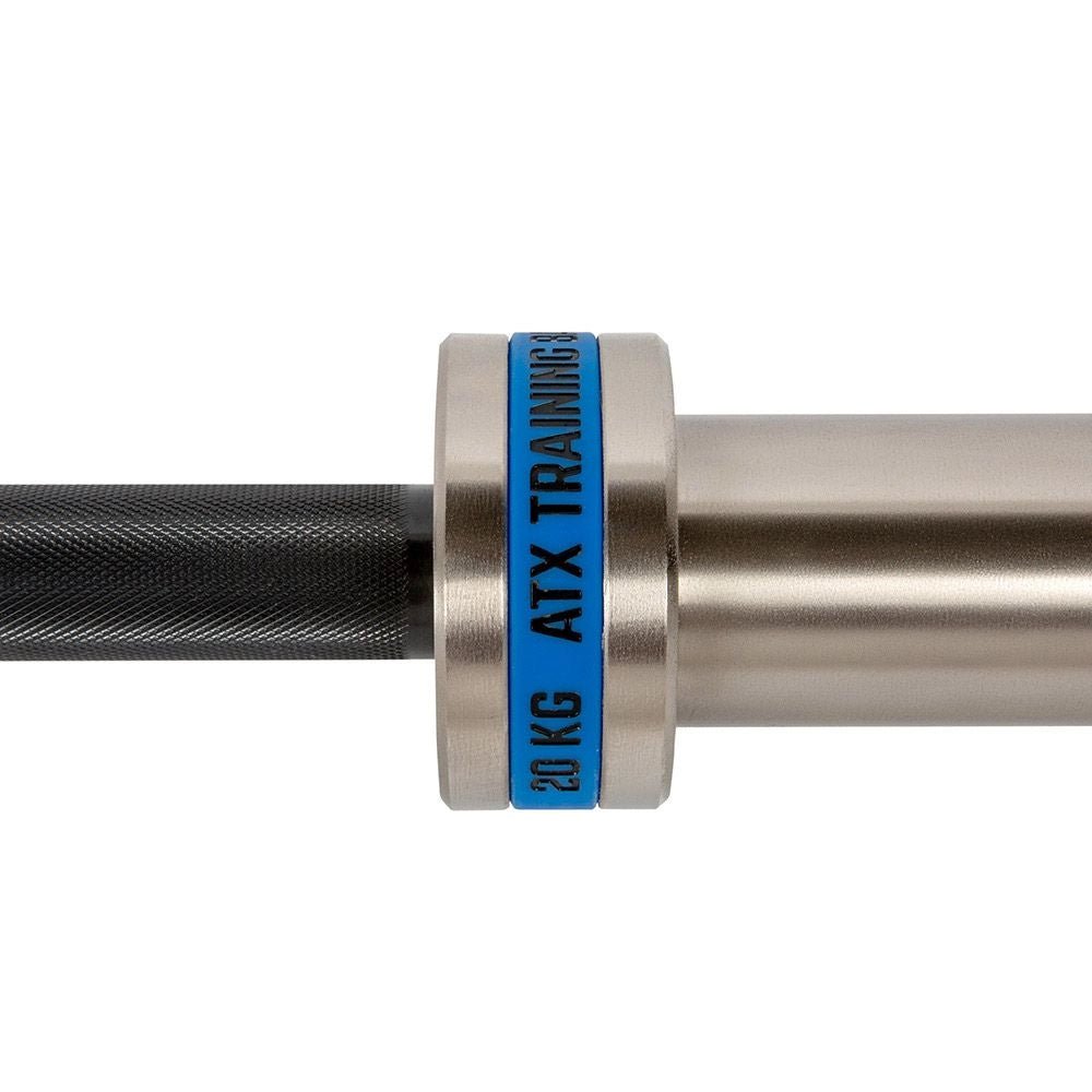 ATX® Olympic Hybrid Training Bar 220 cm x 50 mm - Black Oxid / Chrom - Olympische Langhantelstange