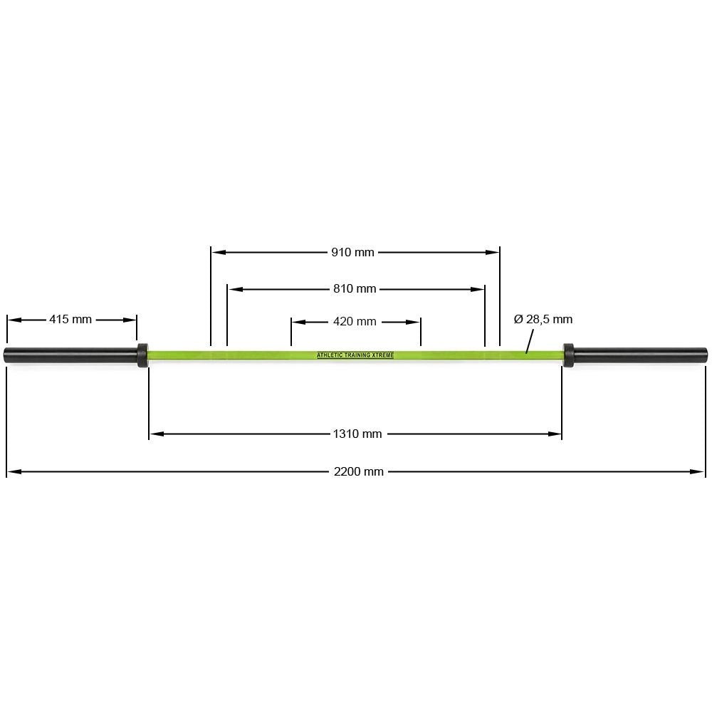 ATX® Multi Power Bar 220 cm x 50 mm - Cerakote (Zombie Green) - Olympische Langhantelstange