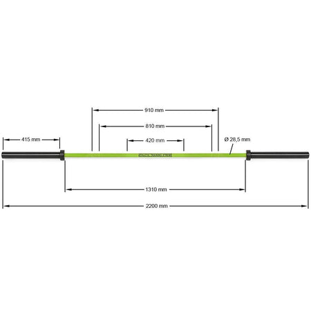 ATX® Multi Power Bar 220 cm x 50 mm - Cerakote (Zombie Green) - Olympische Langhantelstange