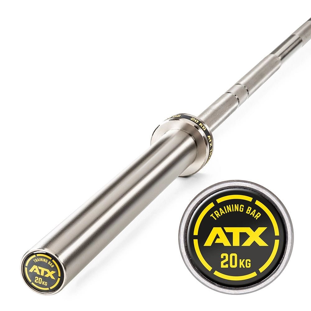 ATX® Olympic Hybrid Training Bar 220 cm x 50 mm - Chrom - Olympische Langhantelstange