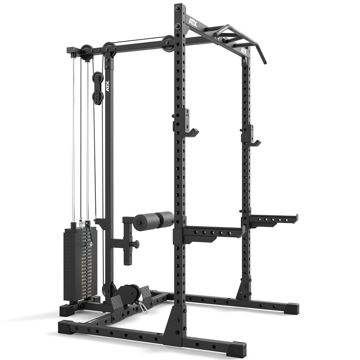 ATX® Latzug - Anbauoption - 100 kg Steckgewichte - zu Half Rack HRX - 510 - Seilzug / Latzug Anbau