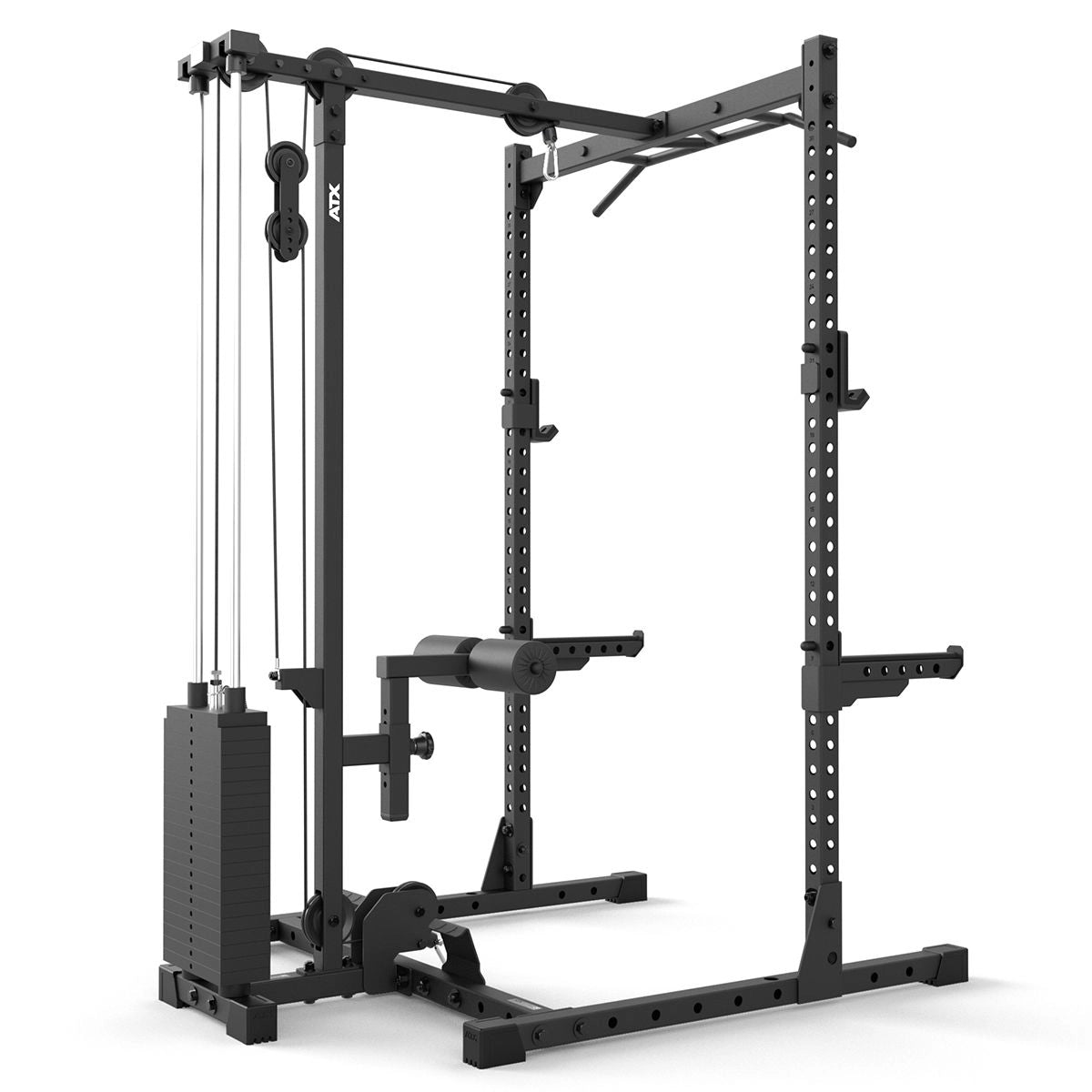 ATX® Latzug - Anbauoption - 100 kg Steckgewichte - zu Half Rack HRX - 510 - Seilzug / Latzug Anbau