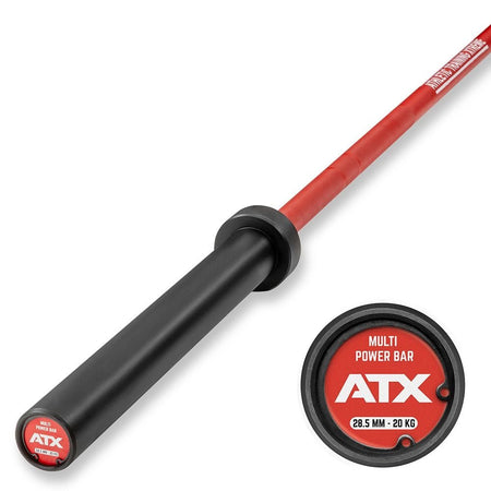 ATX® Multi Power Bar 220 cm x 50 mm - Cerakote (Fire Red) - Olympische Langhantelstange