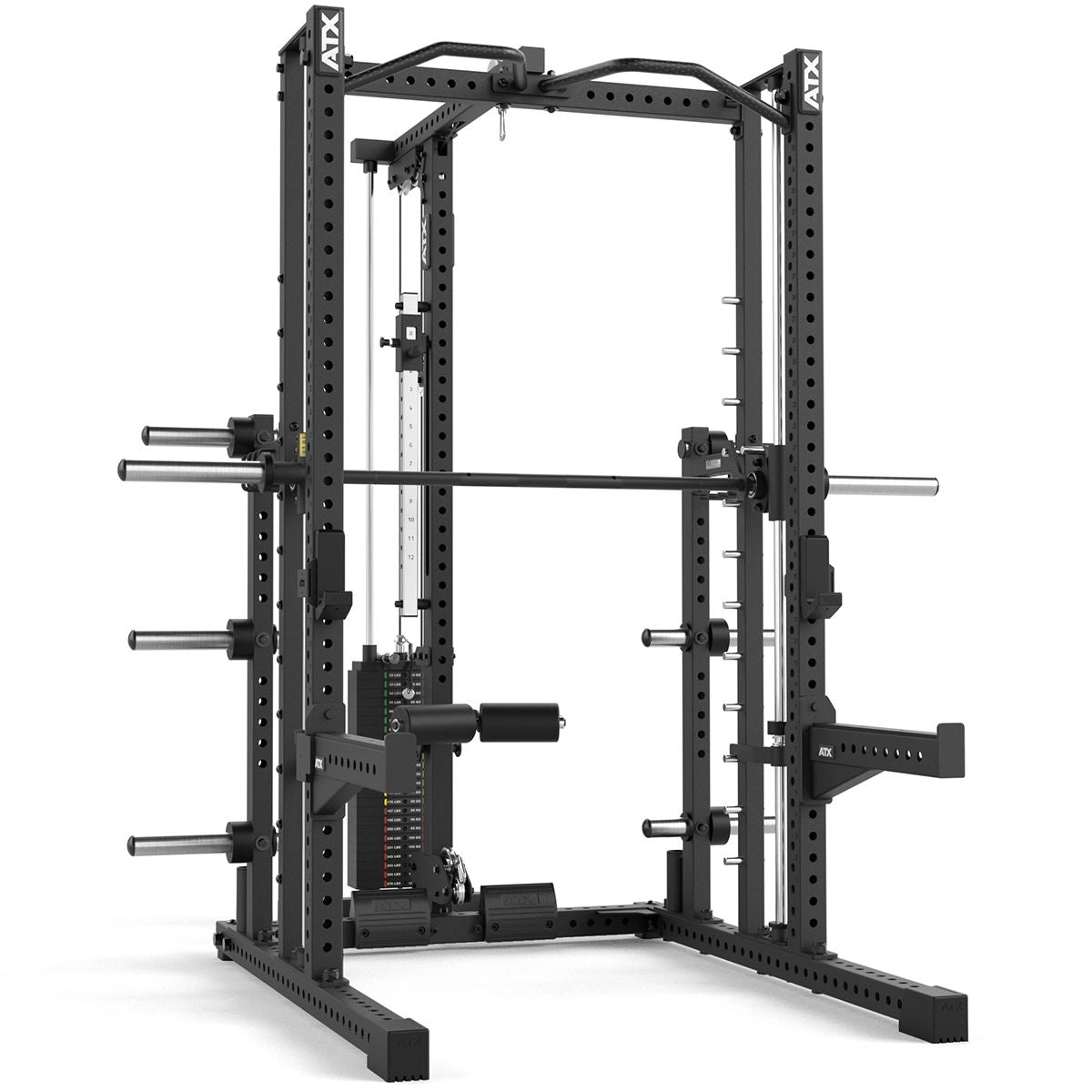 ATX® Multipresse - Rack 780 Komplettstation mit Latzugstation - 125 kg Steckgewichte - Multipresse mit Kabelzug