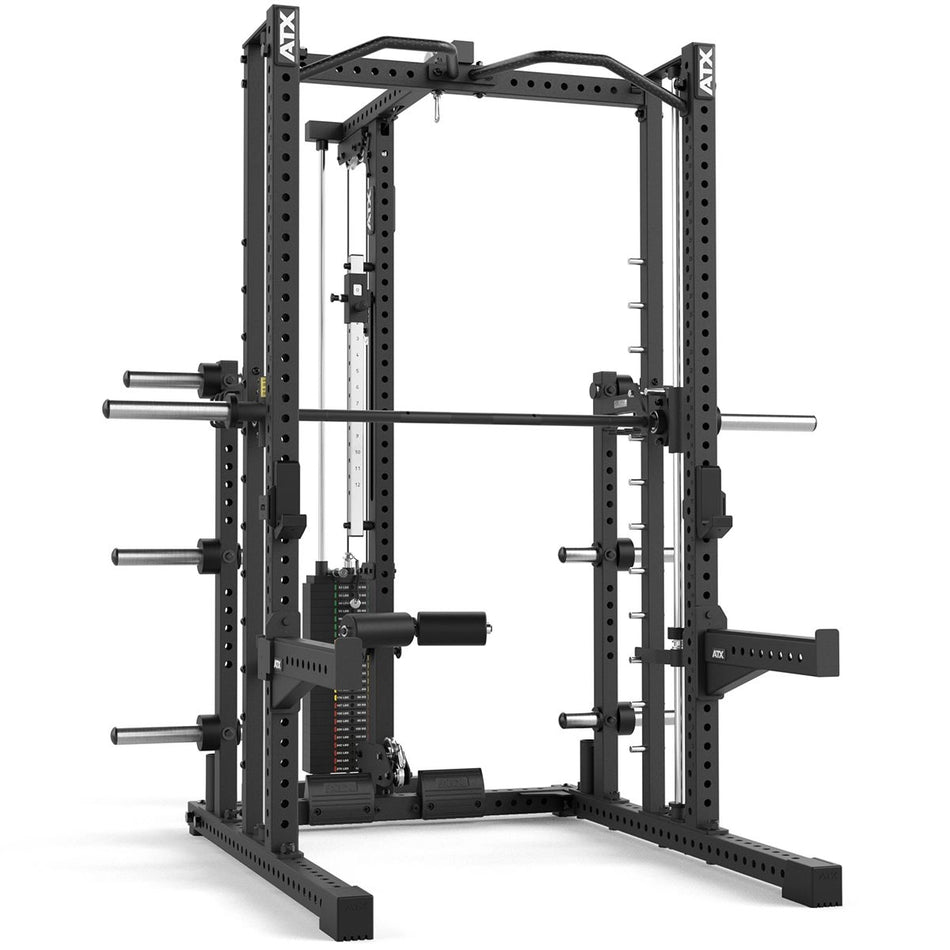 ATX® Multipresse - Rack 780 Komplettstation mit Latzugstation - 125 kg Steckgewichte - Multipresse mit Kabelzug