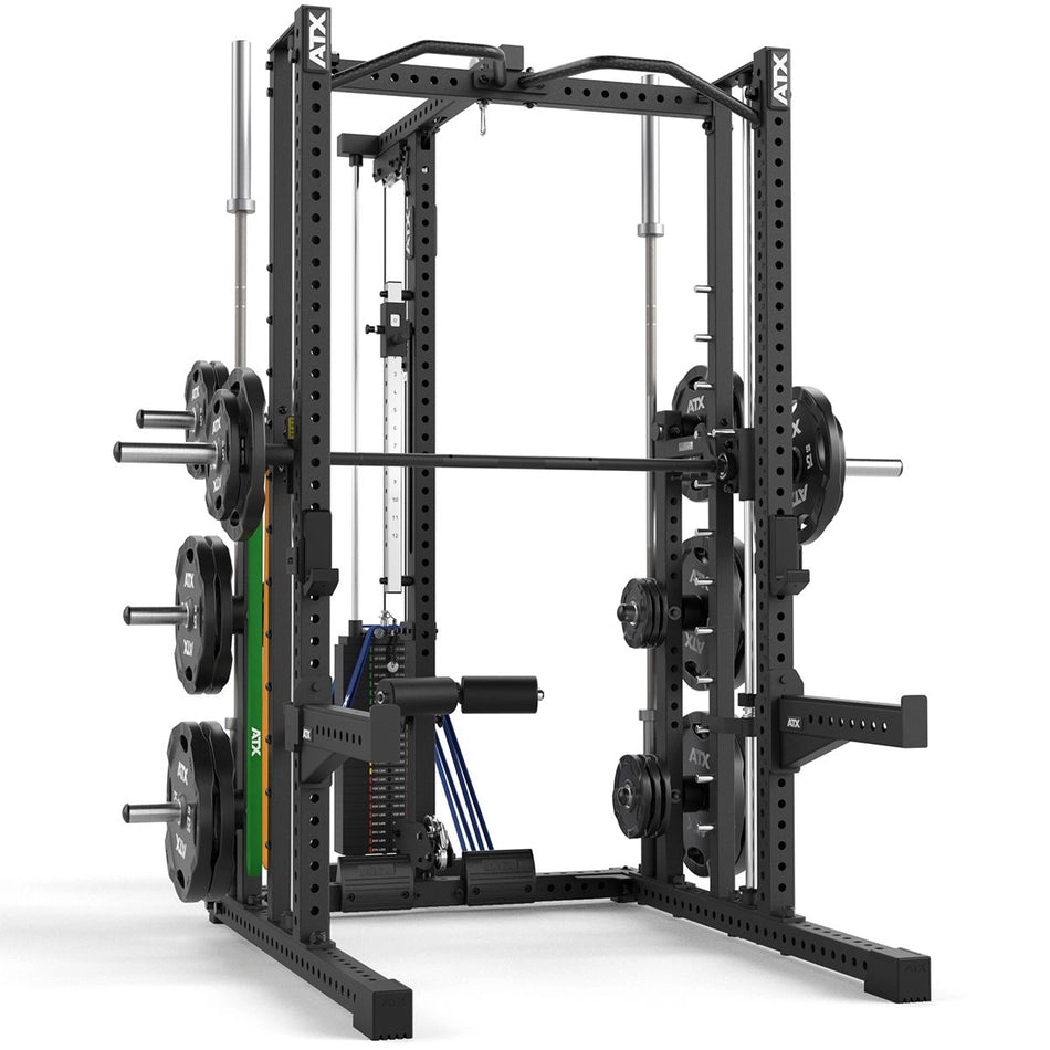 ATX® Multipresse - Rack 780 Komplettstation mit Latzugstation - 125 kg Steckgewichte - Multipresse mit Kabelzug