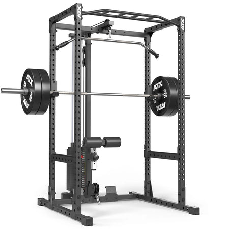 ATX® Power Rack 510 Komplettstation mit Latzugstation 100 kg Steckgewichte - Höhe 198 cm - Power Rack mit Kabelzug