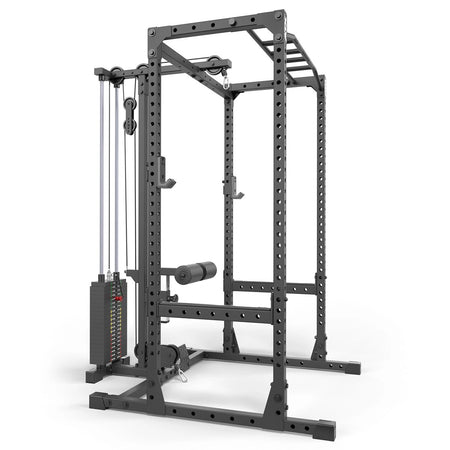 ATX® Power Rack 510 Komplettstation mit Latzugstation 100 kg Steckgewichte - Höhe 198 cm - Power Rack mit Kabelzug