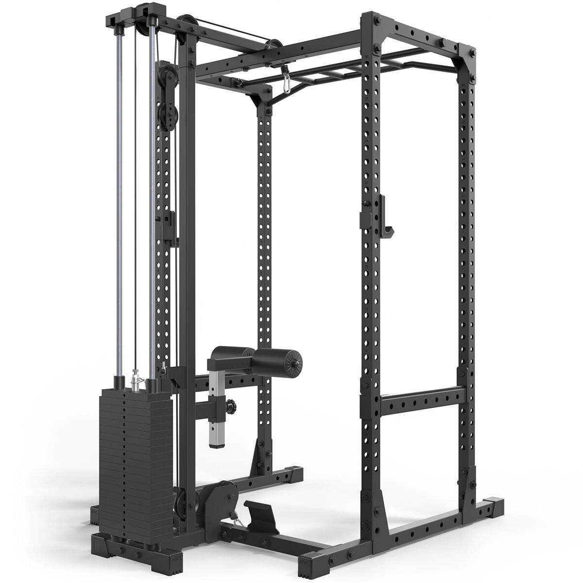 ATX® Power Rack 510 Komplettstation mit Latzugstation 100 kg Steckgewichte - Höhe 198 cm - Power Rack mit Kabelzug