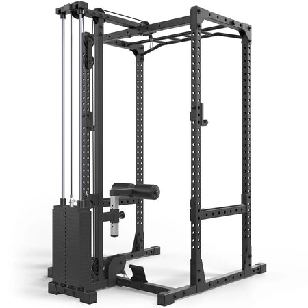 ATX® Power Rack 510 Komplettstation mit Latzugstation 100 kg Steckgewichte - Höhe 198 cm - Power Rack mit Kabelzug