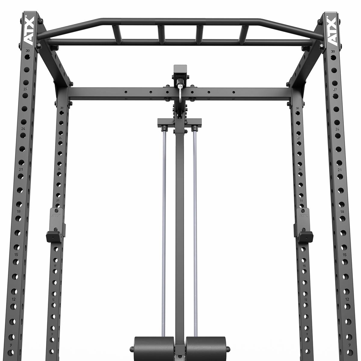 ATX® Power Rack 510 Komplettstation mit Latzugstation 100 kg Steckgewichte - Höhe 198 cm - Power Rack mit Kabelzug