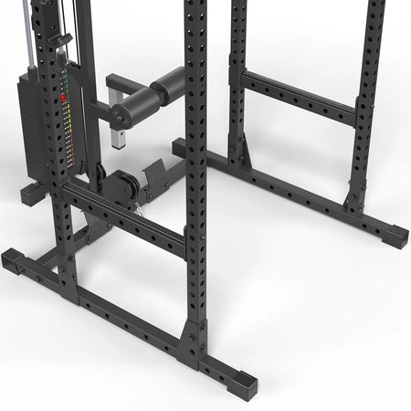 ATX® Power Rack 510 Komplettstation mit Latzugstation 100 kg Steckgewichte - Höhe 198 cm - Power Rack mit Kabelzug