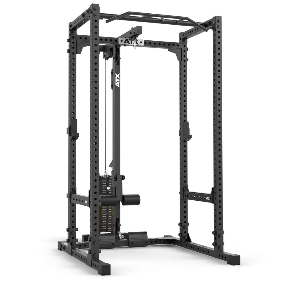 ATX® Power Rack 640 mit Latzug 115 kg Steckgewichte - Höhe 195 cm - Power Rack mit Kabelzug