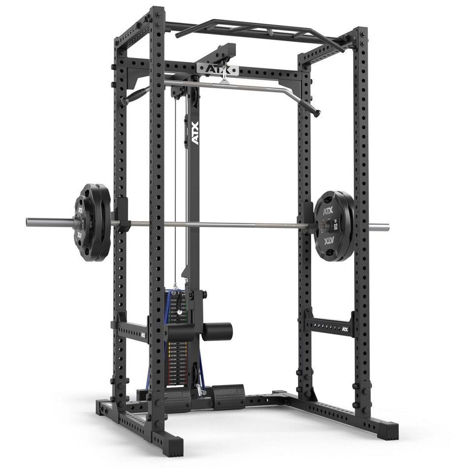 ATX® Power Rack 640 mit Latzug 115 kg Steckgewichte - Höhe 195 cm - Power Rack mit Kabelzug