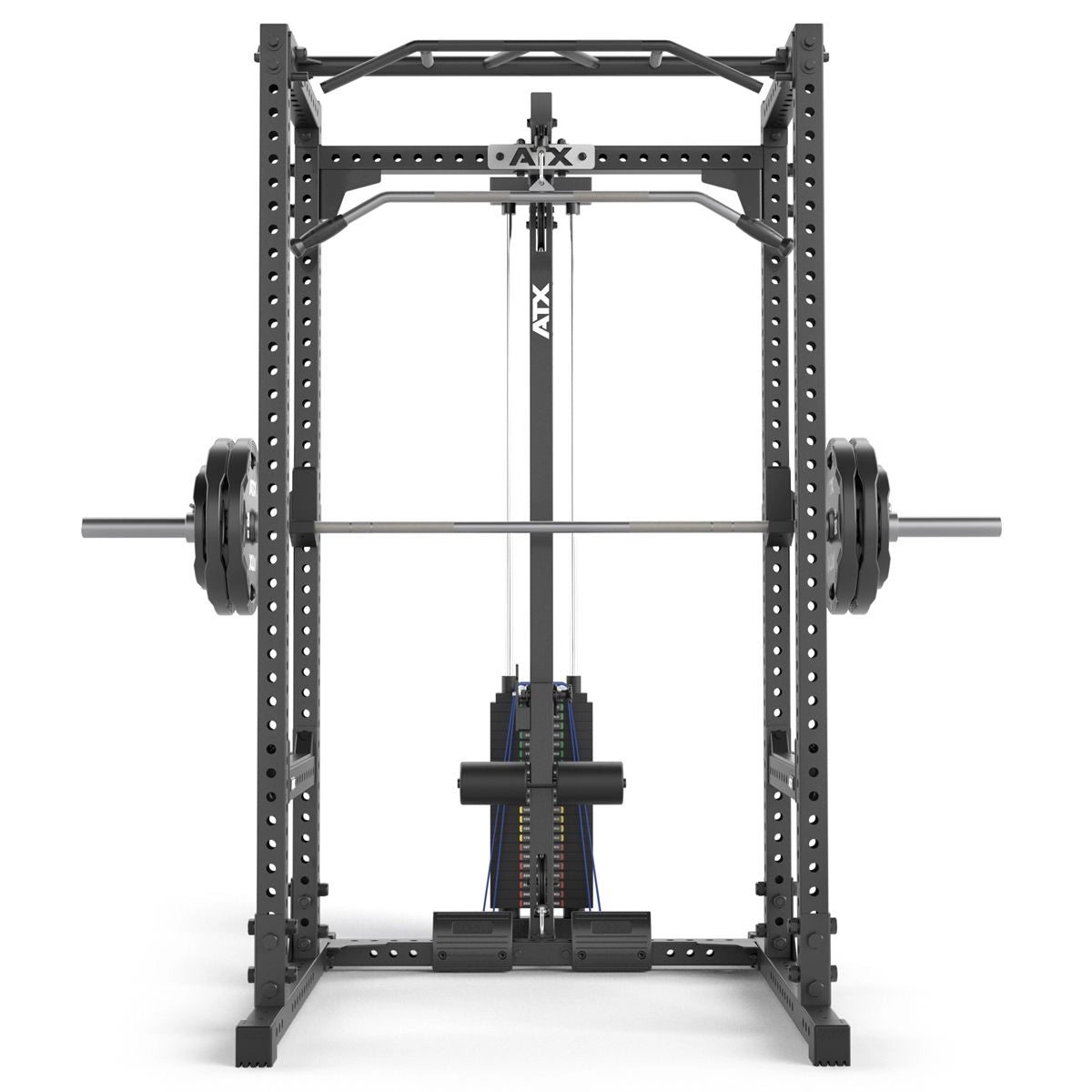 ATX® Power Rack 640 mit Latzug 115 kg Steckgewichte - Höhe 195 cm - Power Rack mit Kabelzug