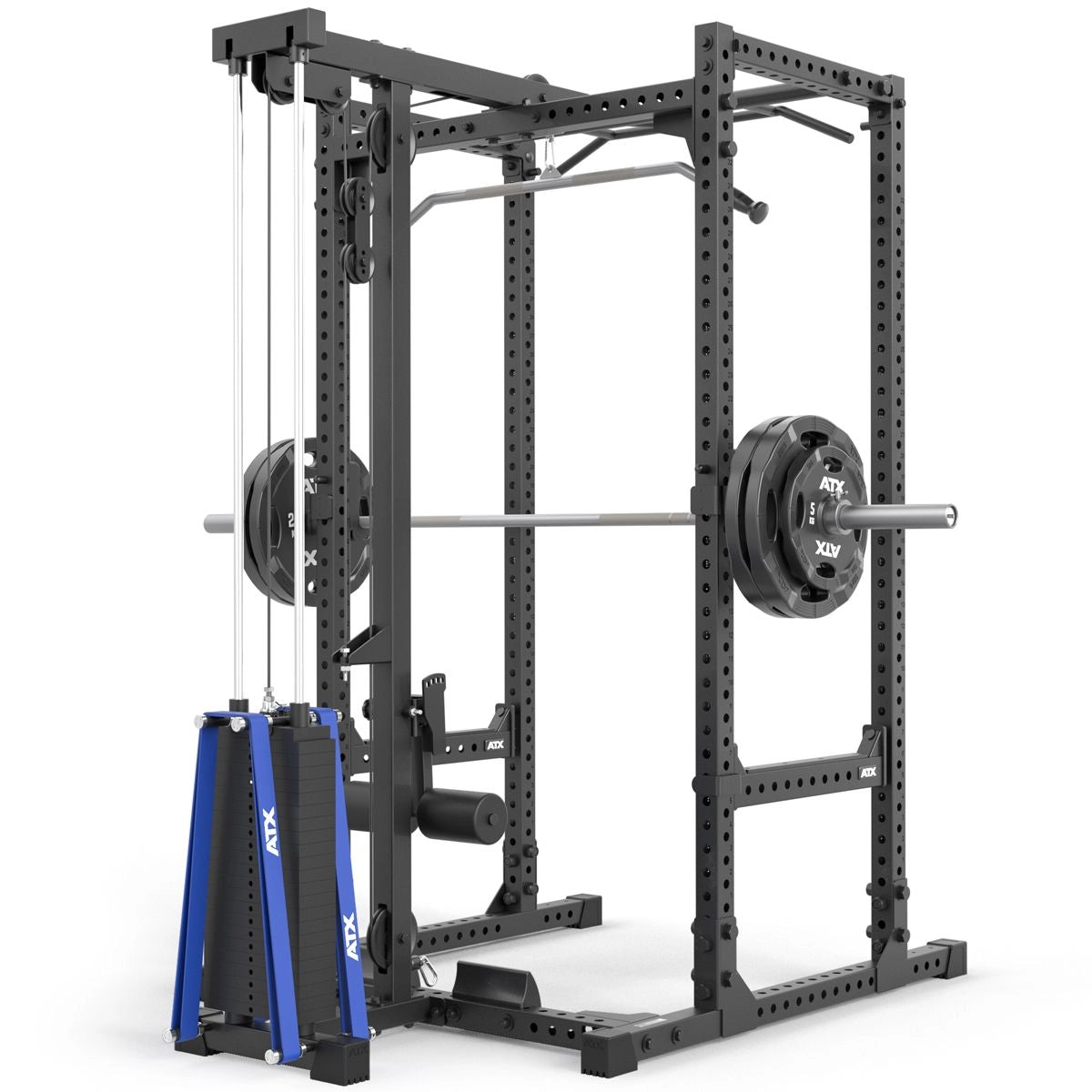 ATX® Power Rack 640 mit Latzug 115 kg Steckgewichte - Höhe 195 cm - Power Rack mit Kabelzug