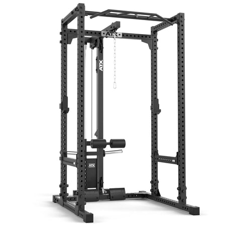 ATX® Power Rack 640 mit Plate Load Latzug - Höhe 195 cm - Power Rack mit Kabelzug