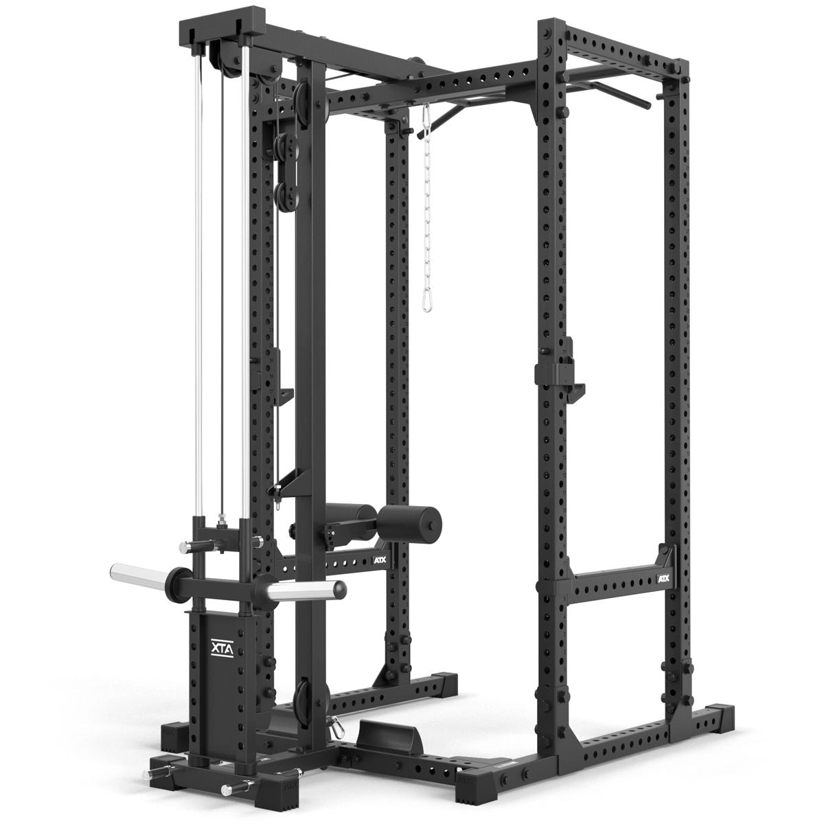 ATX® Power Rack 640 mit Plate Load Latzug - Höhe 195 cm - Power Rack mit Kabelzug