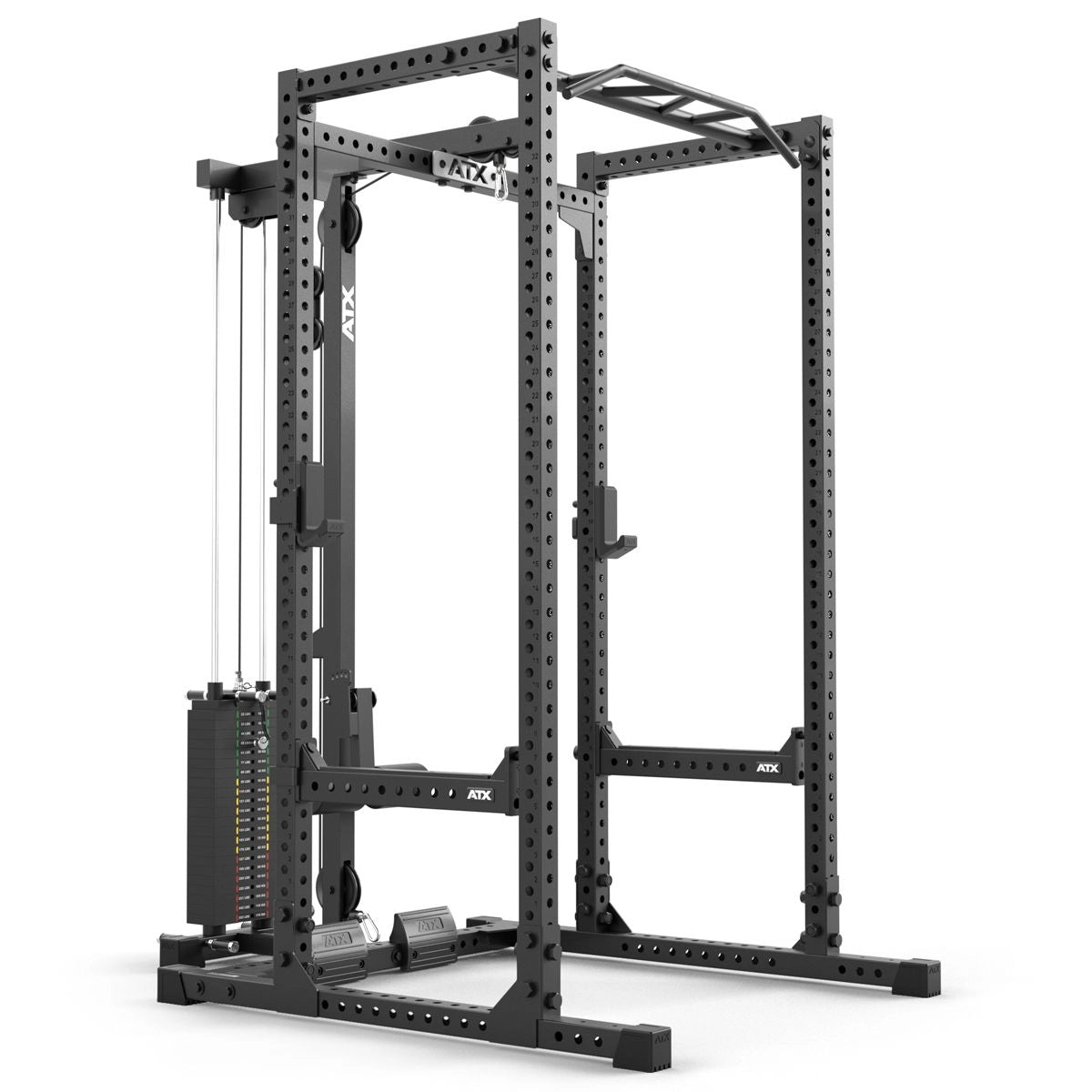 ATX® Power Rack 660 mit Latzug 115 kg Steckgewichte - Höhe 215 cm - Power Rack mit Kabelzug