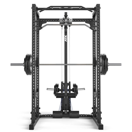 ATX® Power Rack 660 mit Plate Load Latzug - Höhe 215 cm - Power Rack mit Kabelzug