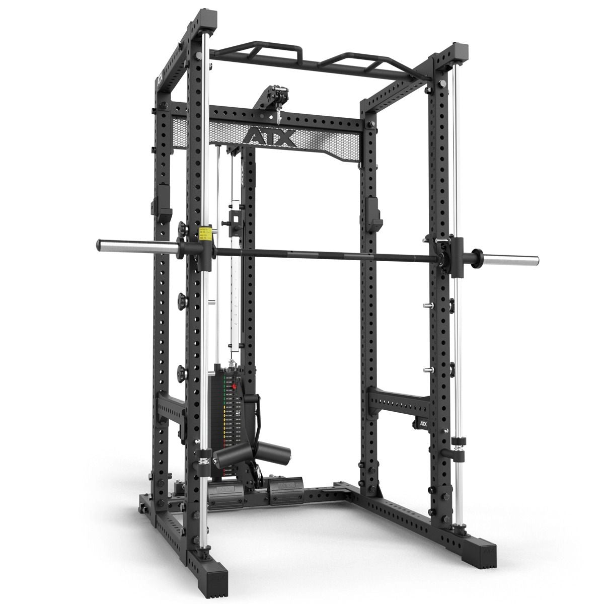 ATX® Power Rack 780 mit Latzug - Steckgewichte & Multipresse - Power Rack mit Kabelzug