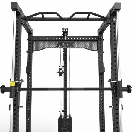 ATX® Power Rack 780 mit Latzug - Steckgewichte & Multipresse - Power Rack mit Kabelzug