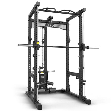 ATX® Power Rack Komplettsystem mit Latzug - Plate Load + Multipresse - Power Rack mit Kabelzug