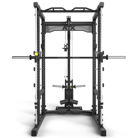 ATX® Power Rack Komplettsystem mit Latzug - Plate Load + Multipresse - Power Rack mit Kabelzug