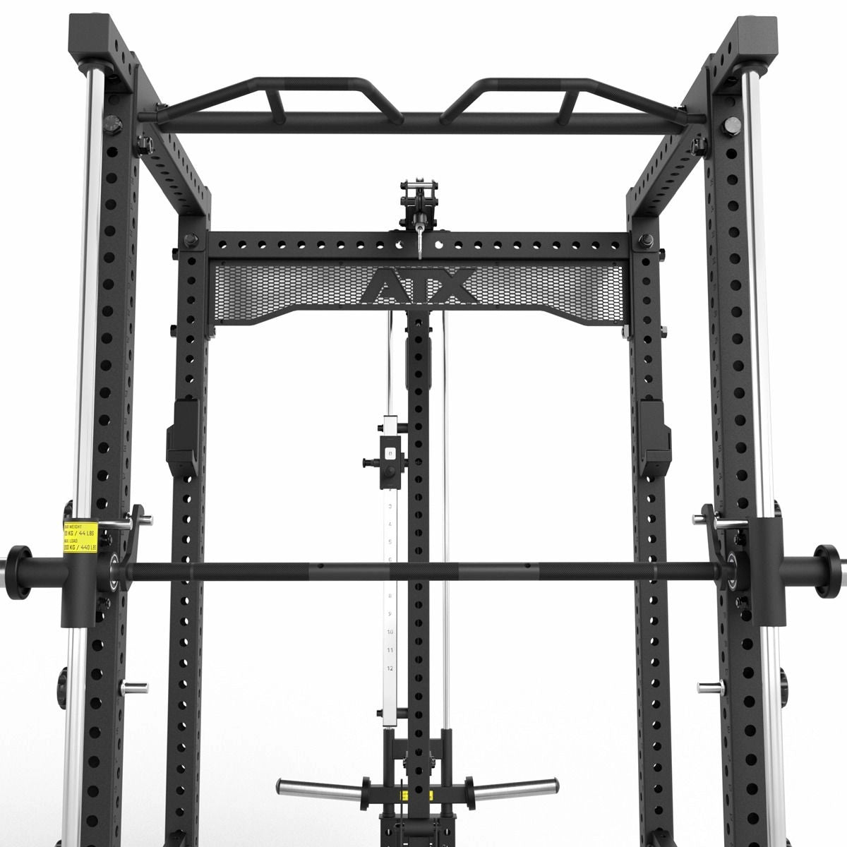 ATX® Power Rack Komplettsystem mit Latzug - Plate Load + Multipresse - Power Rack mit Kabelzug