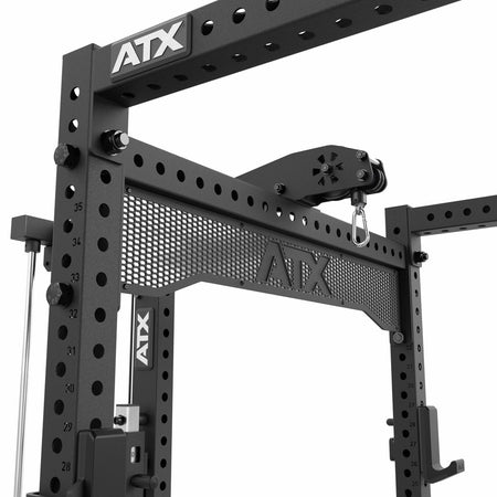 ATX® Power Rack Komplettsystem mit Latzug - Plate Load + Multipresse - Power Rack mit Kabelzug