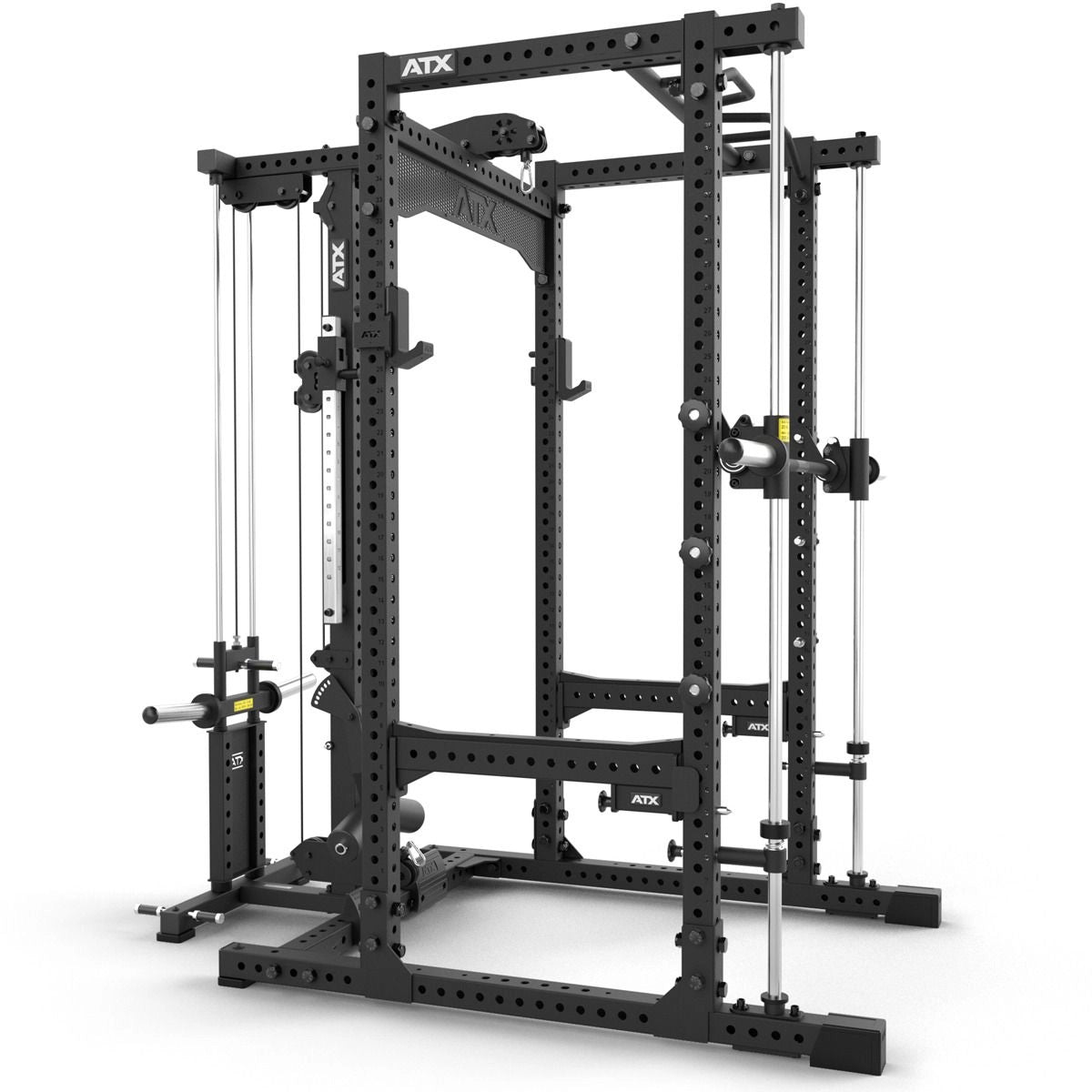 ATX® Power Rack Komplettsystem mit Latzug - Plate Load + Multipresse - Power Rack mit Kabelzug