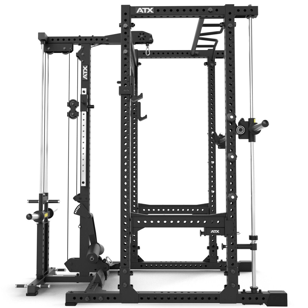 ATX® Power Rack Komplettsystem mit Latzug - Plate Load + Multipresse - Power Rack mit Kabelzug