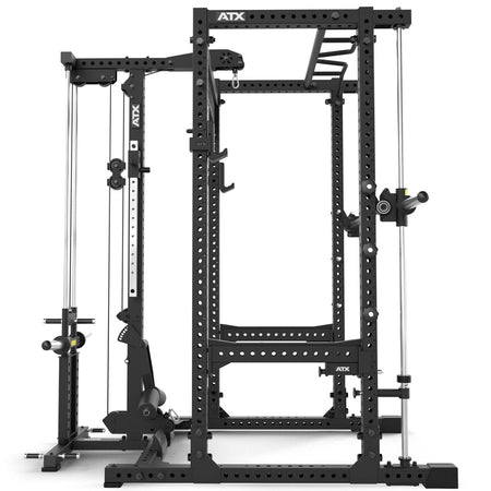 ATX® Power Rack Komplettsystem mit Latzug - Plate Load + Multipresse - Power Rack mit Kabelzug