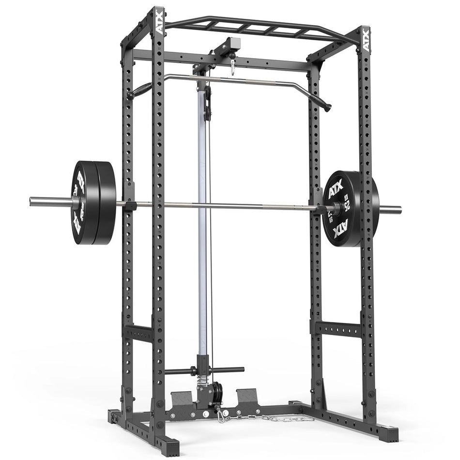 ATX® Power Rack PRX - 520 mit Latzugstation Plate Load - Höhe 218 cm - Power Rack mit Kabelzug