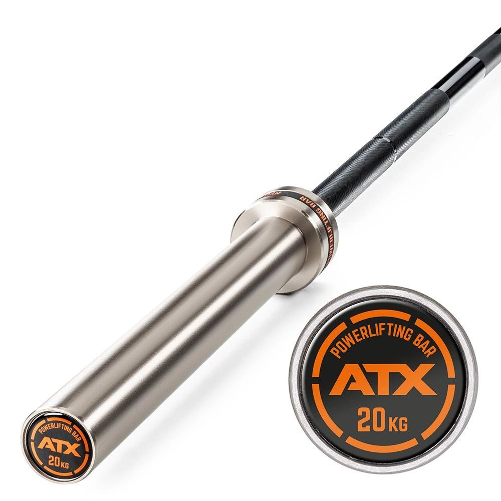 ATX® Powerlifting Bar 220 cm x 50 mm - Black Oxid/Chrom - Olympische Langhantelstange