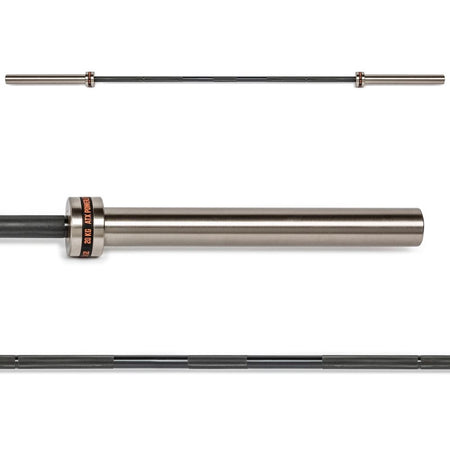 ATX® Powerlifting Bar 220 cm x 50 mm - Black Oxid/Chrom - Olympische Langhantelstange
