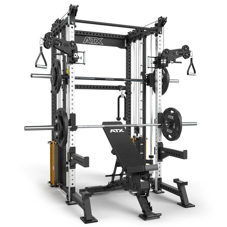 ATX® Rack - Zugstation mit Multipresse - Freistehend - Half Rack mit Dual Kabelzug + Multipresse
