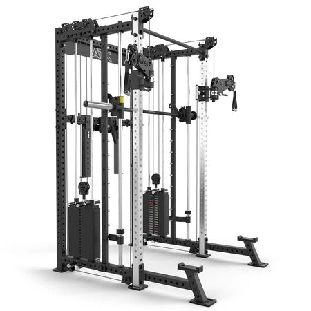 ATX® Rack - Zugstation mit Multipresse - Freistehend - Half Rack mit Dual Kabelzug + Multipresse