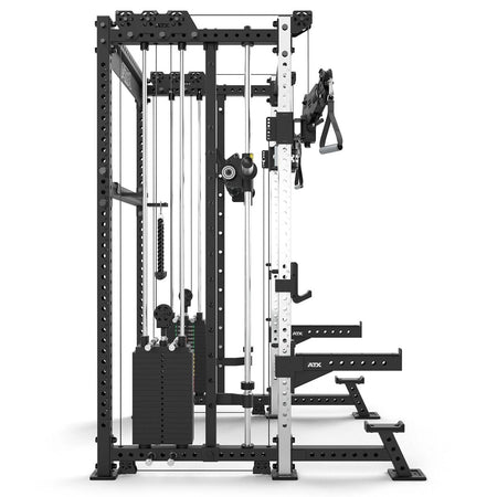ATX® Rack - Zugstation mit Multipresse - Freistehend - Half Rack mit Dual Kabelzug + Multipresse