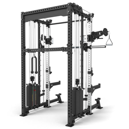 ATX® Rack - Zugstation mit Multipresse - Freistehend - Half Rack mit Dual Kabelzug + Multipresse